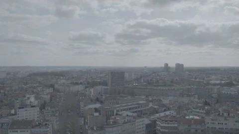 Brussels city overview with traffic Stock Footage 169706037