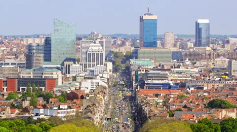 Brussels Cityscape Time Lapse Stock Footage 31893502