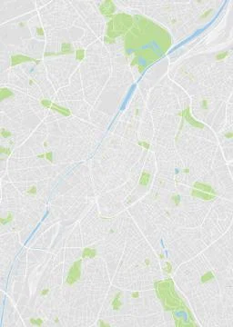 Brussels color vector city map Stock Illustration