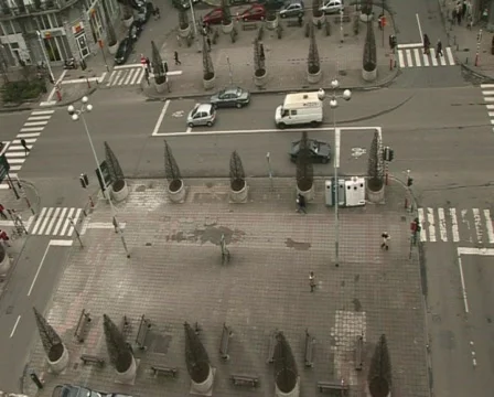 Brussels crossroad Stock Footage 449689