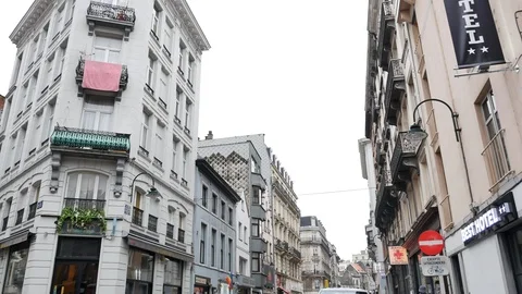Brussels Downtown, Pan Stock Footage 91820988