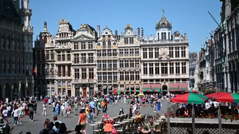 Brussels Grand Place Video stock 245380343