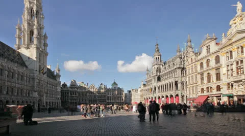 Brussels Grand Place TL B 库存影片 24657401