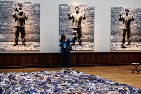 Brussels hosts the first major retrospective of Chinese artist Ai Weiwei, Belgiu Stock Photos