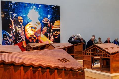 Brussels hosts the first major retrospective of Chinese artist Ai Weiwei, Belgiu Stock Photos