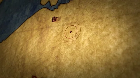 Brussels on map Stock Footage 112581206