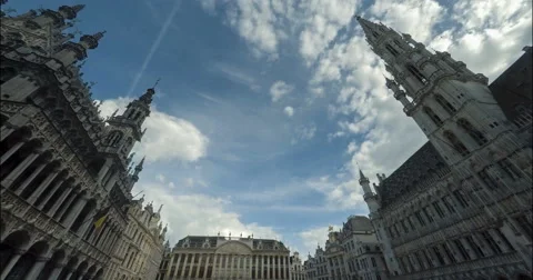 Brussels palace time lapse 4k Stock-Footage 50325464