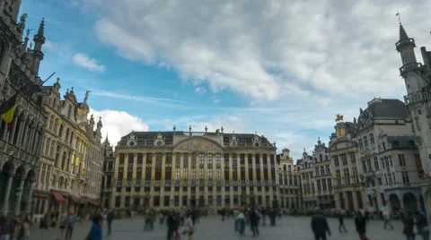 Brussels palace time lapse UHD Stock-Footage 50527810