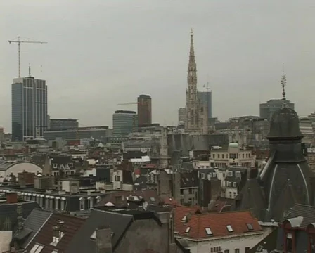 Brussels panorama Stock Footage 440522