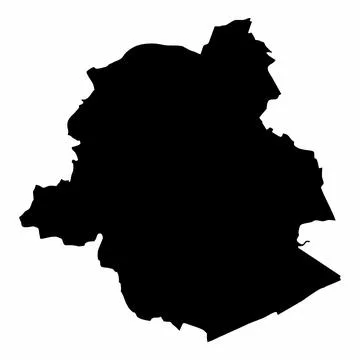 Brussels silhouette map Stock Illustration