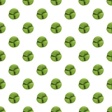 Brussels sprout vegetable pattern creating seamless background 스톡 일러스트
