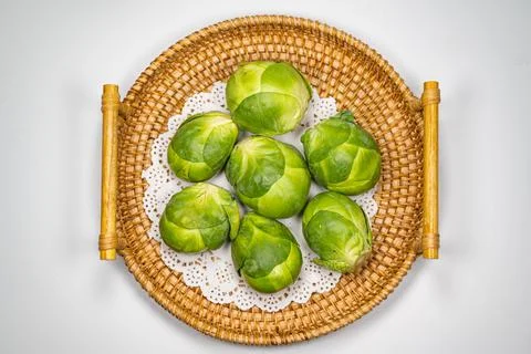 Brussels sprout with white background Stock Photos