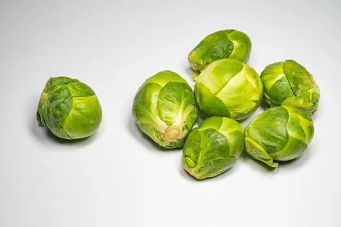 Brussels sprout with white background Stock Photos