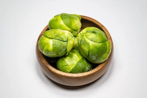 Brussels sprout with white background Stock Photos