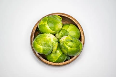 Brussels sprout with white background Stock Photos