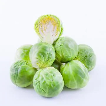 Brussels sprouts isolated Stock Photos
