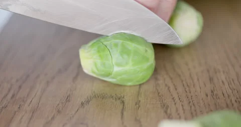 Brussels sprouts on the table. Stock Footage 196907711