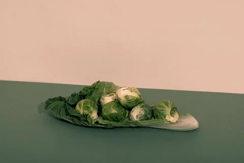 Brussels sprouts on the table. Stock Photos