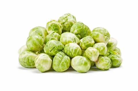 Brussels sprouts on white background Stock Photos