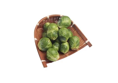 Brussels sprouts on a white background Stock Photos
