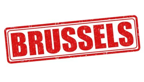 Brussels stamp Stock Illustration
