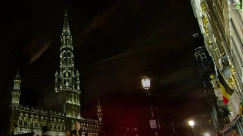 Brussels timelaps Video stock 49930230