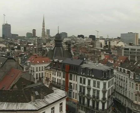 Brussels view  Stock Footage 449703