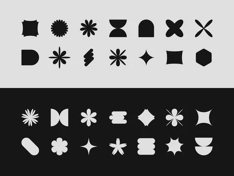 Brutal abstract set Stock Illustration