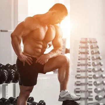 Brutal bodybuilder Stock Photos