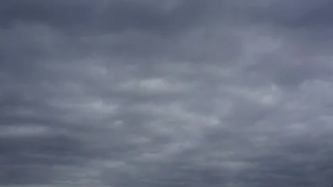 Brutal dark clouds are flying across the sky. Timelapse Video stock 333693918