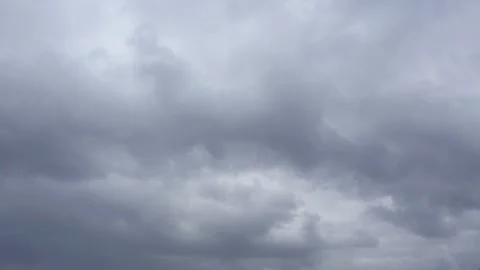 Brutal dark clouds are flying across the sky. Timelapse Stock Footage 333693919
