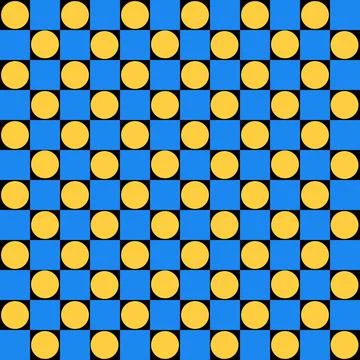 Brutalism abstract Pattern with simple geometric shapes circles dots, squares 스톡 일러스트