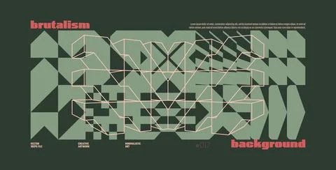 Brutalism abstract vector myrtle color background with Postmodern geometric.. Stock Illustration
