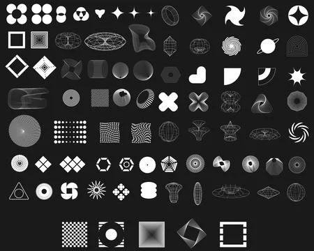 Brutalism assets Stock Illustration