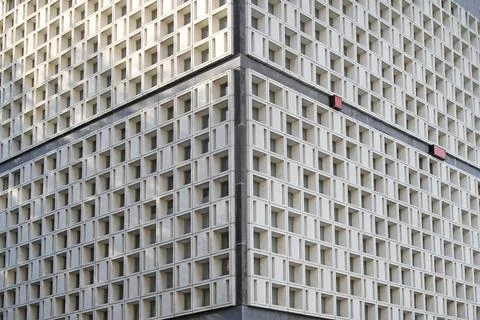 Brutalist Architecture Building Corner Stock Photos