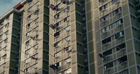 A brutalist building in Singapore Stock Footage 319972983