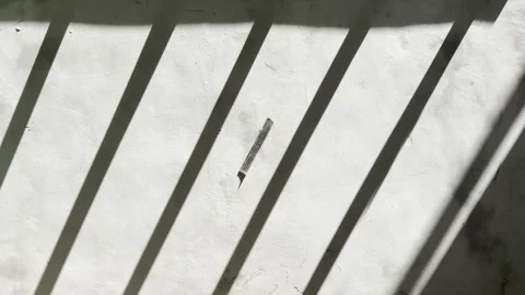 Brutalist Concrete Wall with Diagonal Shadow Stripes Tape Abstract Background Video stock 332543289