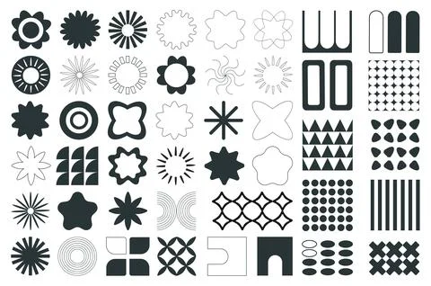 Brutalist Geometric Shapes Stockillustratie