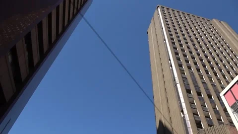 Brutalist Tower Block from Car Window Stock Footage 231437063