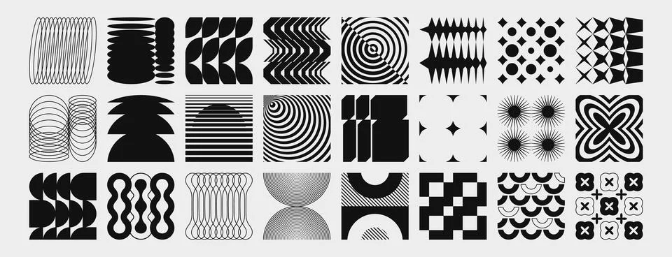 Brutalist y2k shape collection イラスト素材