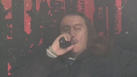 Brutally the guy vaping Stock Footage 71983772