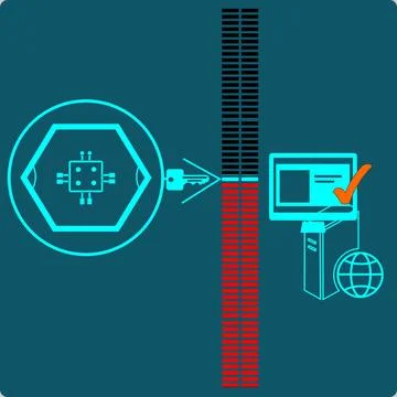 Brute Force Attack - a rising tally counts every guess Иллюстрация