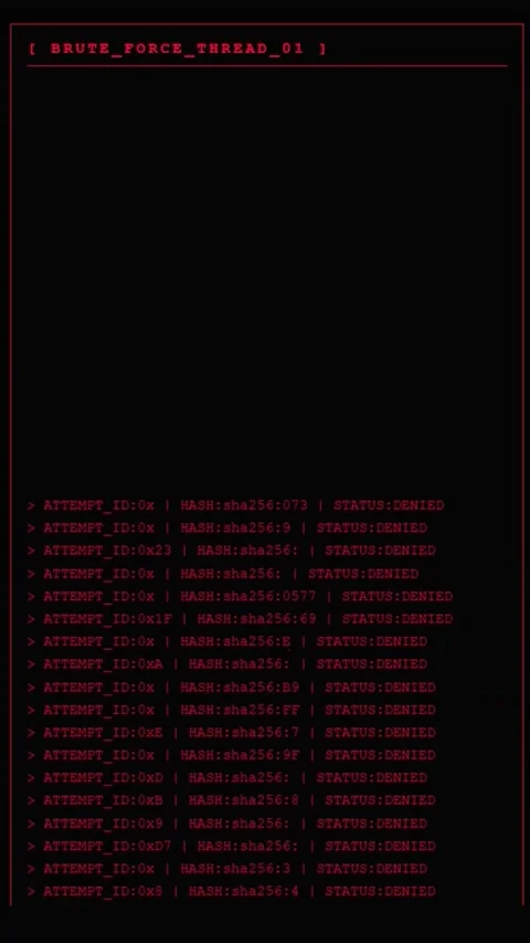 Brute Force Attempt and Payload Injection Interface Stock Footage 339157562