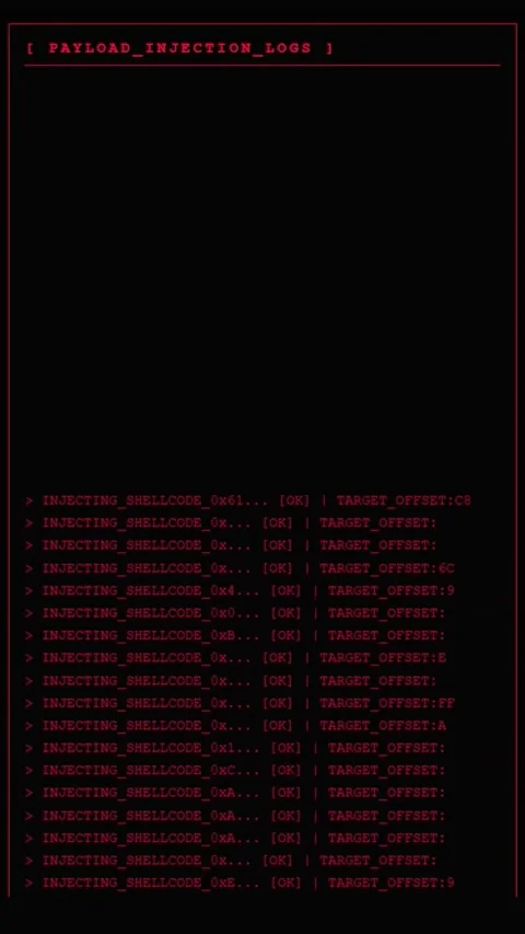 Brute Force Attempt and Payload Injection Interface Stock Footage 339157648