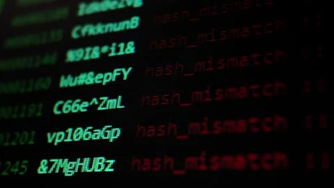Brute Force Hash Mismatch Stock-Footage 342723915