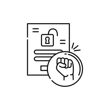 Brute force olor line icon. Pictogram for web page, mobile app, promo. 스톡 일러스트
