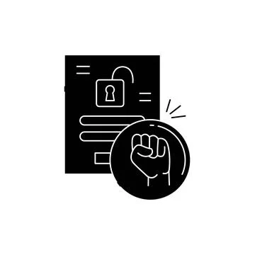 Brute force olor line icon. Pictogram for web page, mobile app, promo. Illustrazione stock