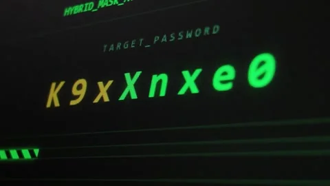 Brute Force Password Cracking Video stock 342723918