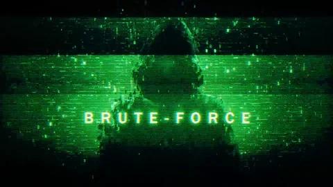 Brute-force Words In The Hacking And Cybersecurity 動画素材 346006367