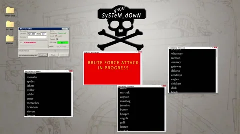 Brutef Force Attack - Screen Only Stockbeeldmateriaal 46871009